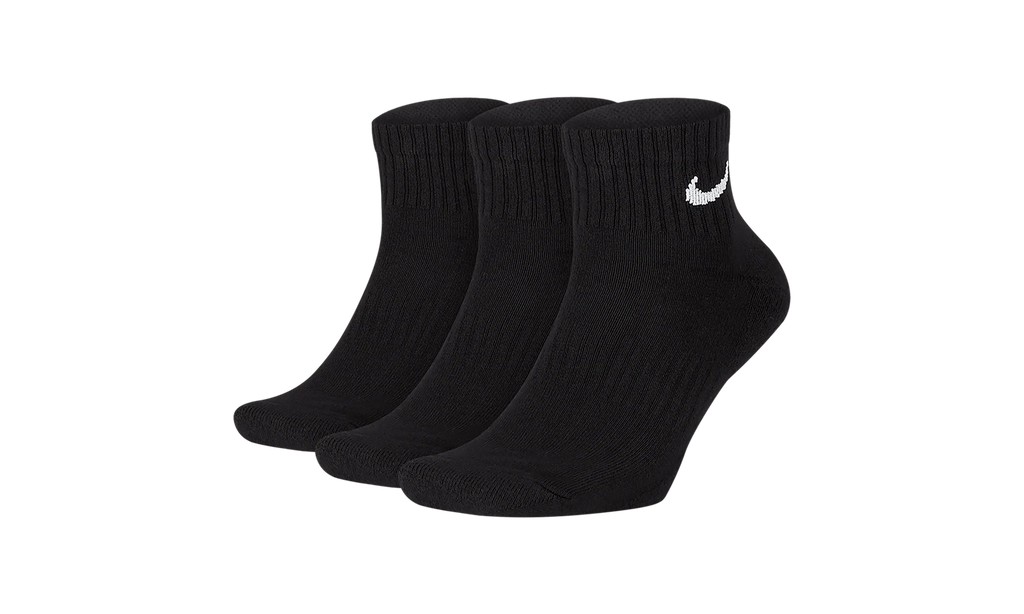 Everyday Cushioned Training Ankle Socks (3 Pairs) "Black / White" SX7667 010