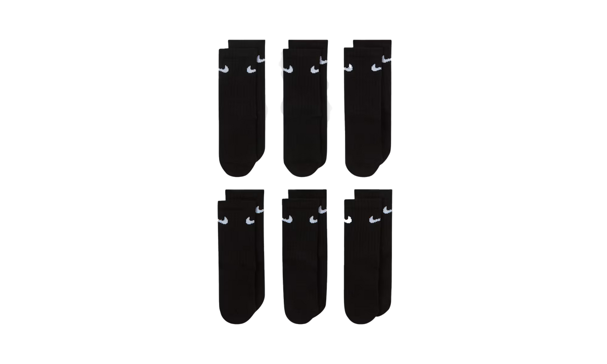 Dri-FIT Performance Basics Crew Socks (6 Pairs) GS "Black" UN0019 023