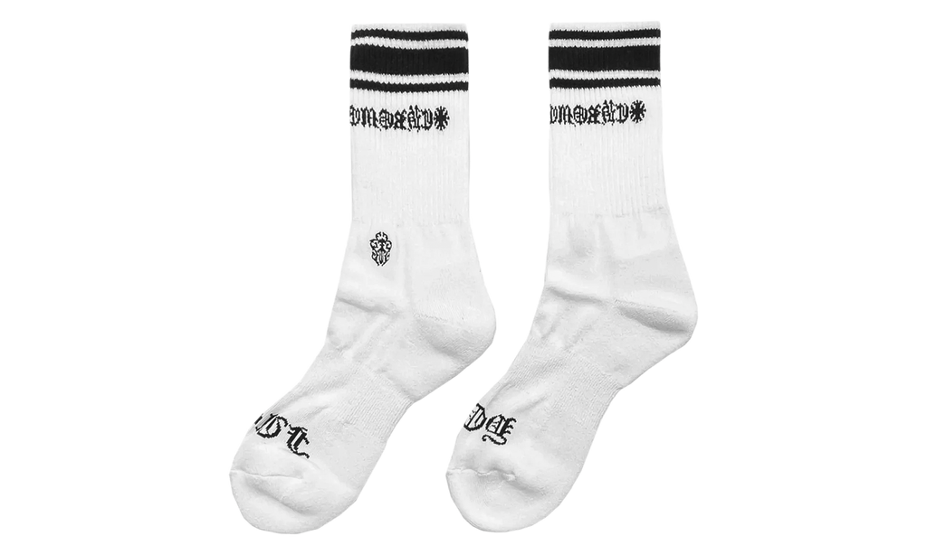 Striped Sport Socks "White / Black" CHRM1976