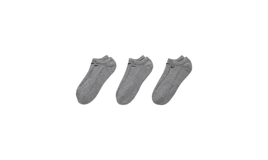 Everyday Plus Cushioned Training No-show Socks (3 Pairs) "Grey / Black" SX7673 064