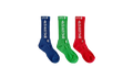 Script Logo Socks "Green / Red / Blue" CHRM0144