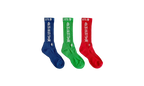 Script Logo Socks "Green / Red / Blue" CHRM0144
