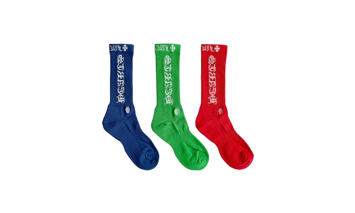 Script Logo Socks "Green / Red / Blue" CHRM0144