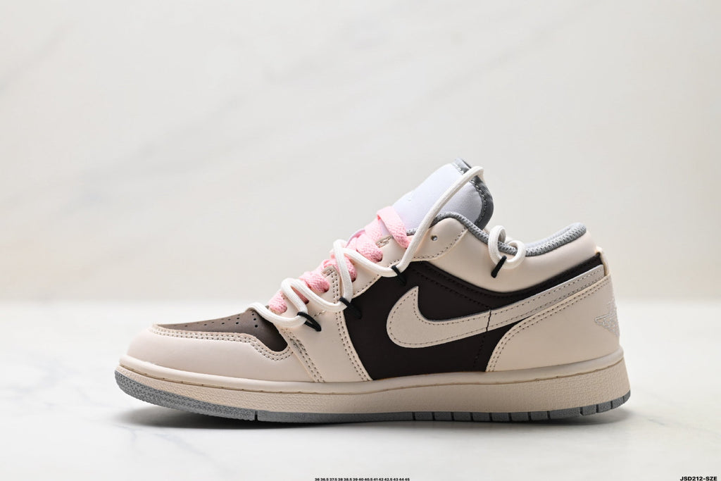 Nike Low-Top Sneakers Beige Black Pink Unisex Style 19