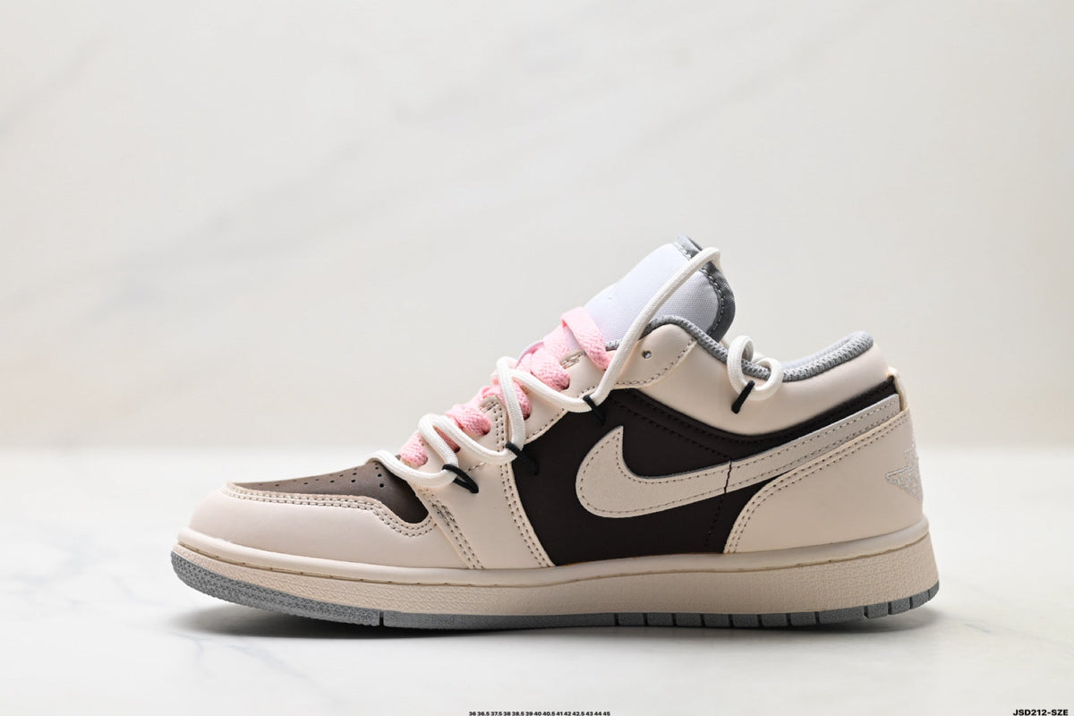 Nike Low-Top Sneakers Beige Black Pink Unisex Style 19