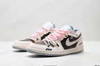 Nike Low-Top Sneakers Beige Black Pink Unisex Style 19