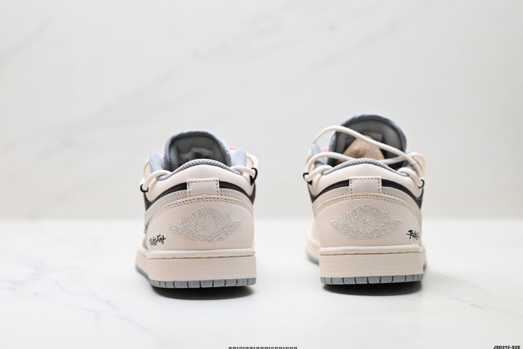 Nike Low-Top Sneakers Beige Black Pink Unisex Style 19