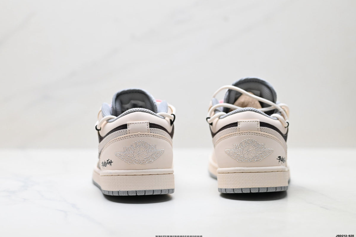 Nike Low-Top Sneakers Beige Black Pink Unisex Style 19