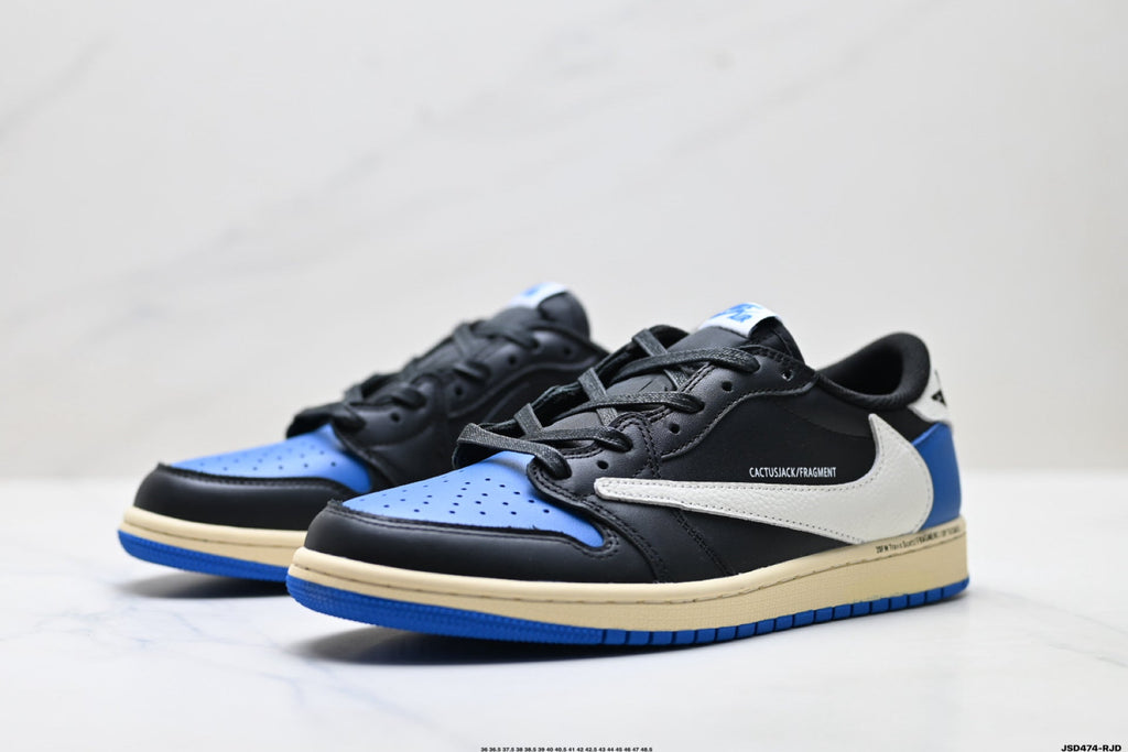 Nike Low-Top Sneakers Black Blue White Unisex Collaboration Edition Style 56