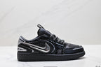 Nike Low-Top Sneakers Black Silver Monogram Unisex Collaboration Edition Style 15