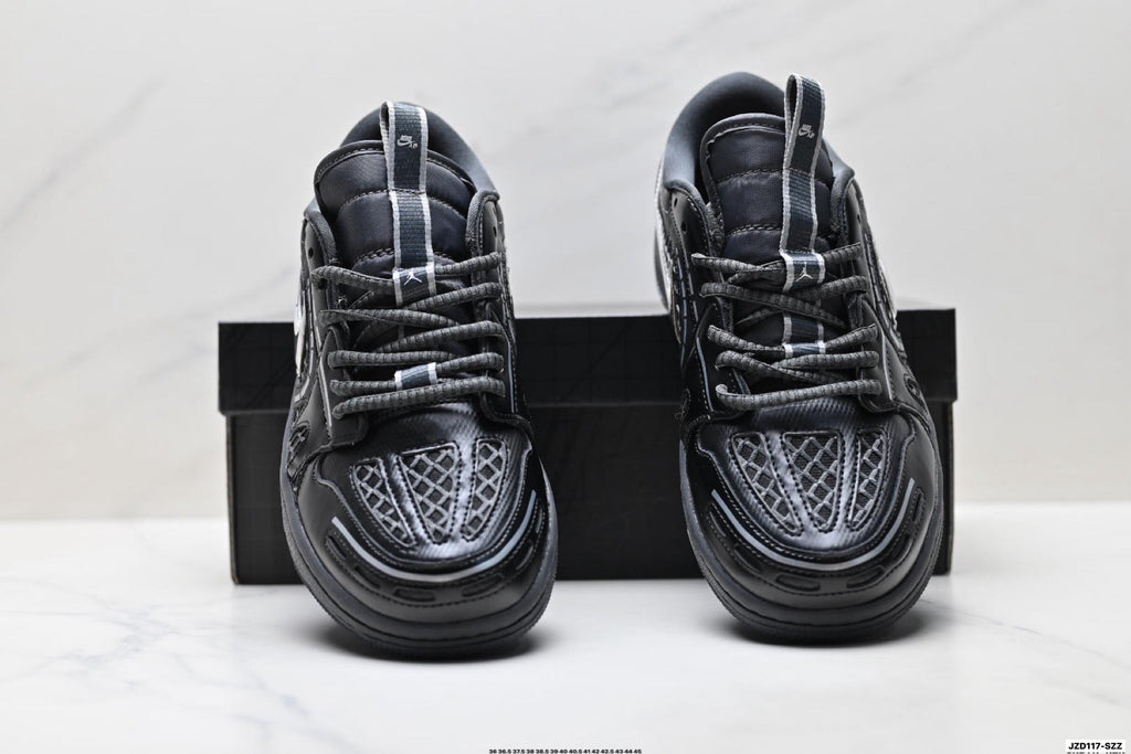Nike Low-Top Sneakers Black Silver Monogram Unisex Collaboration Edition Style 15