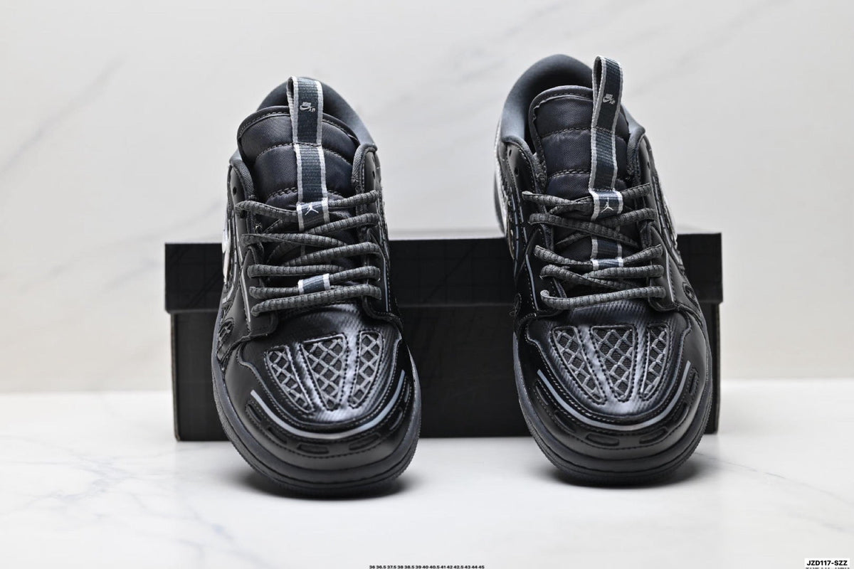 Nike Low-Top Sneakers Black Silver Monogram Unisex Collaboration Edition Style 15
