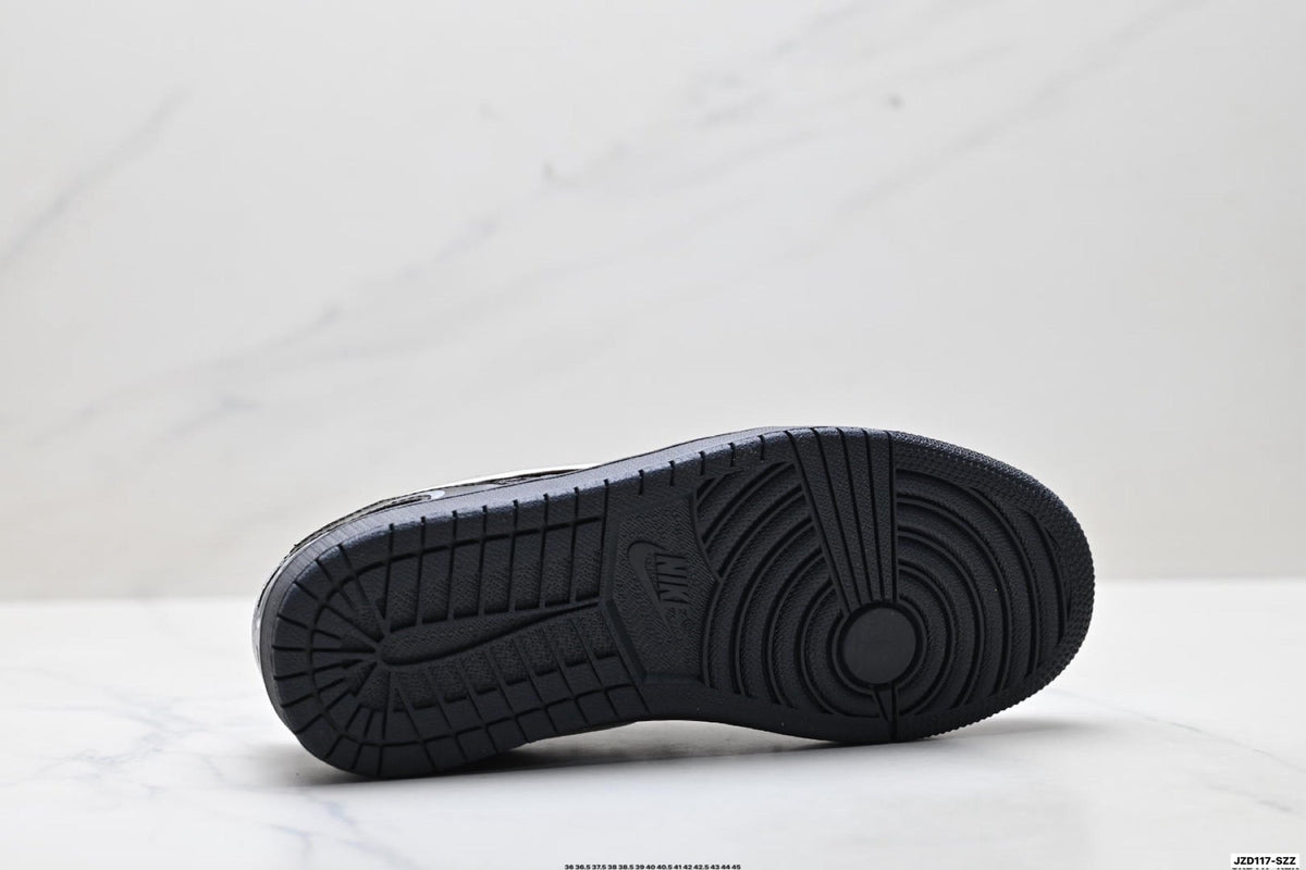 Nike Low-Top Sneakers Black Silver Monogram Unisex Collaboration Edition Style 15