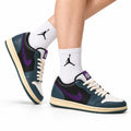 Nike Low-Top Sneakers Black White Purple Unisex Style 49