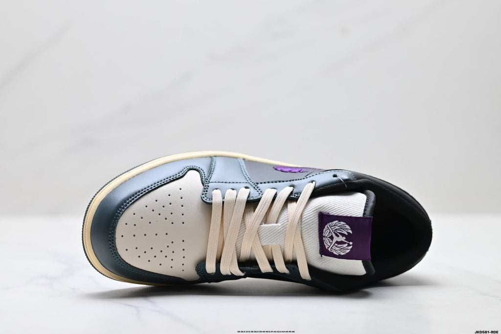 Nike Low-Top Sneakers Black White Purple Unisex Style 49