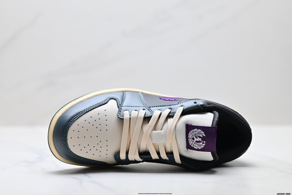 Nike Low-Top Sneakers Black White Purple Unisex Style 49
