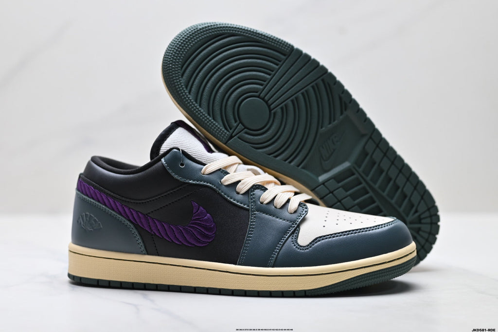 Nike Low-Top Sneakers Black White Purple Unisex Style 49