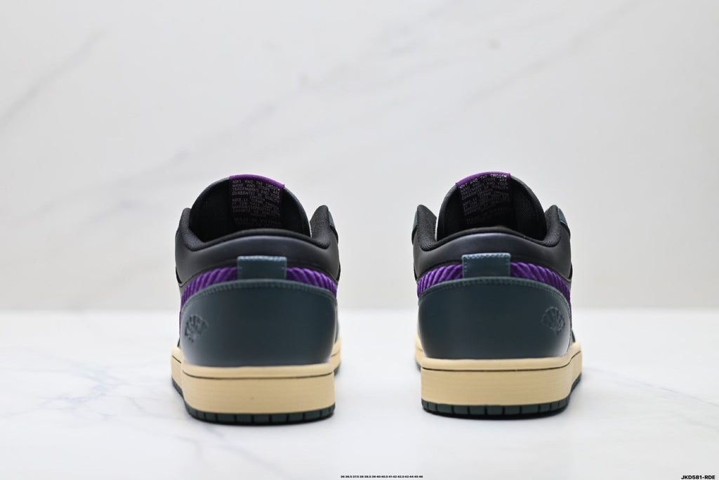 Nike Low-Top Sneakers Black White Purple Unisex Style 49
