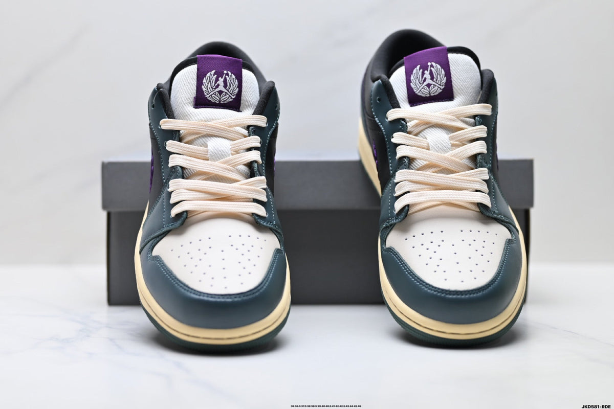 Nike Low-Top Sneakers Black White Purple Unisex Style 49