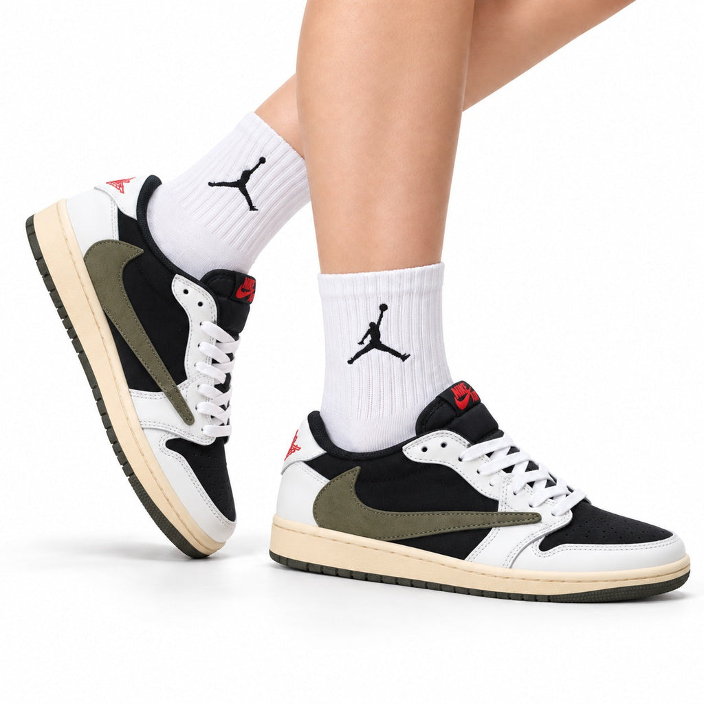 Nike Low-Top Sneakers Black White Red Unisex Style 42