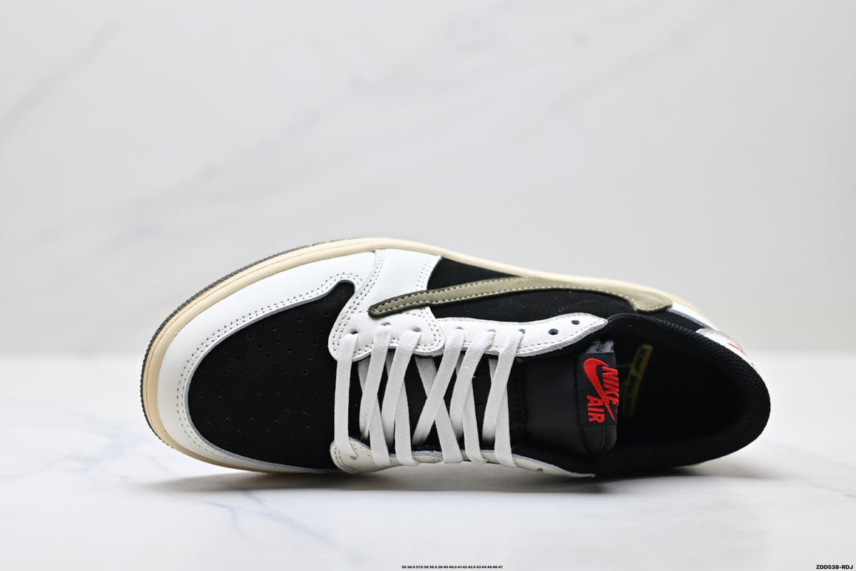 Nike Low-Top Sneakers Black White Red Unisex Style 42