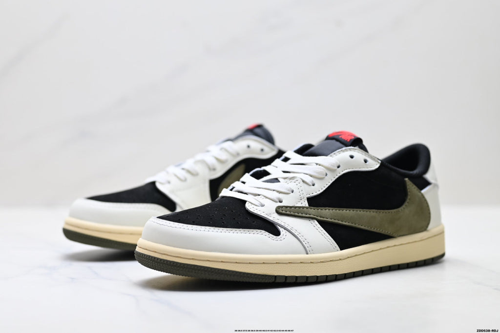 Nike Low-Top Sneakers Black White Red Unisex Style 42