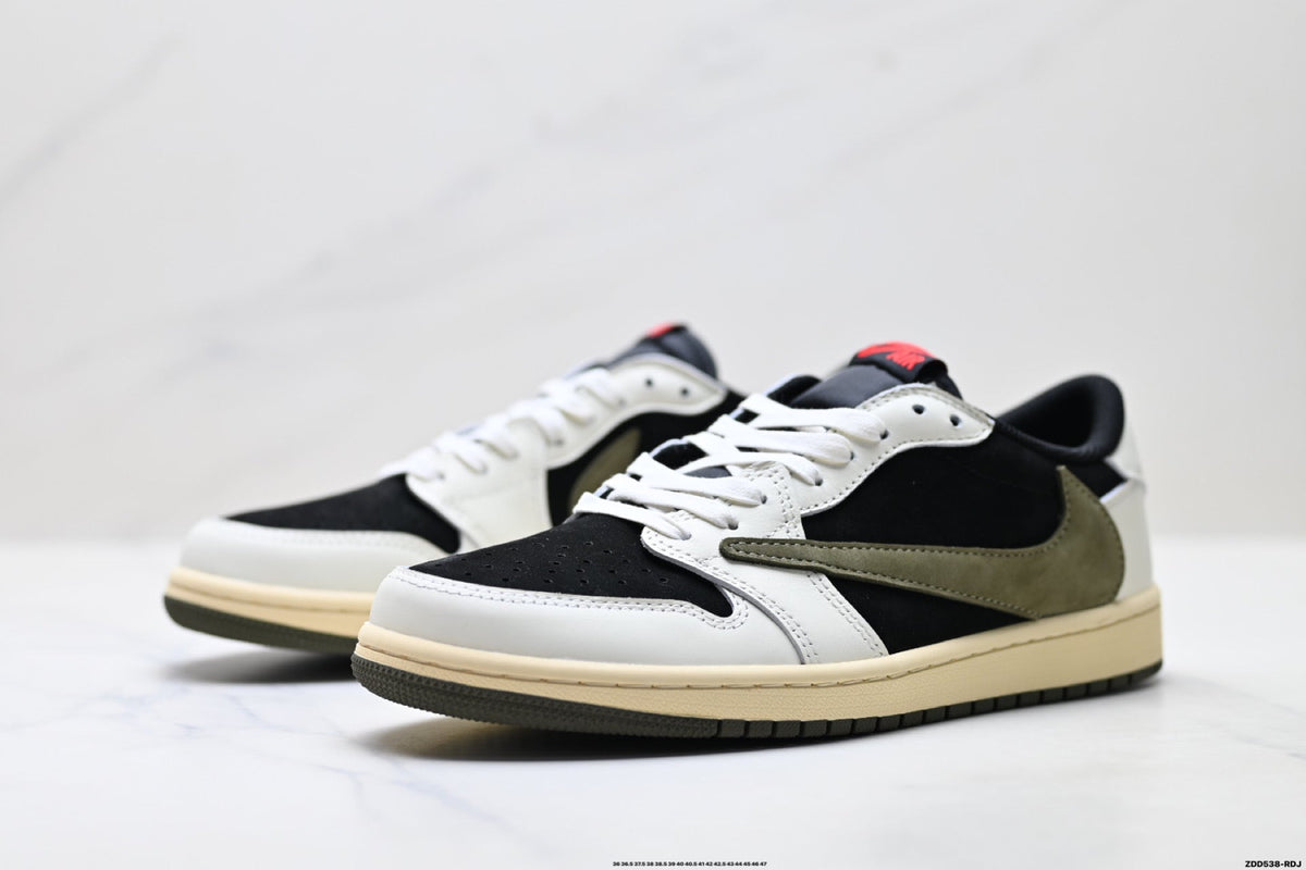 Nike Low-Top Sneakers Black White Red Unisex Style 42
