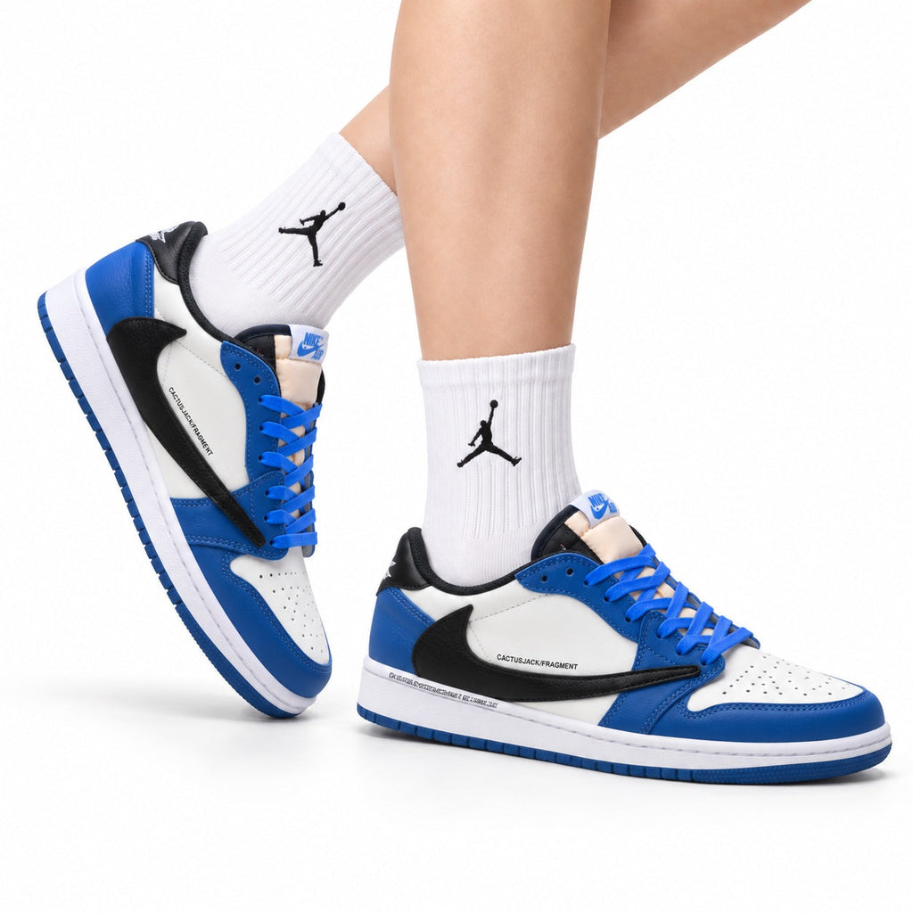 Nike Low-Top Sneakers Blue White Unisex Collaboration Edition Style 62