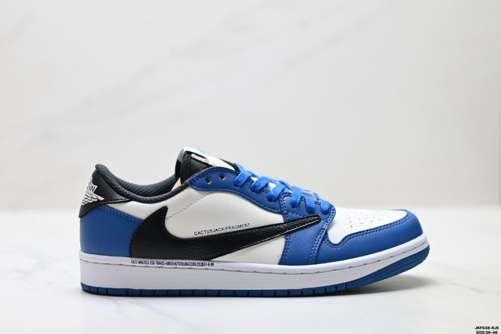 Nike Low-Top Sneakers Blue White Unisex Collaboration Edition Style 62