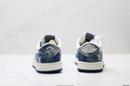 Nike Low-Top Sneakers Blue White Graphic Unisex Collaboration Edition Style 20