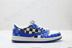 Nike Low-Top Sneakers Blue White Graphic V2 Unisex Collaboration Edition Style 22