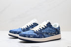 Nike Low-Top Sneakers Navy Denim Unisex Collaboration Edition Style 07