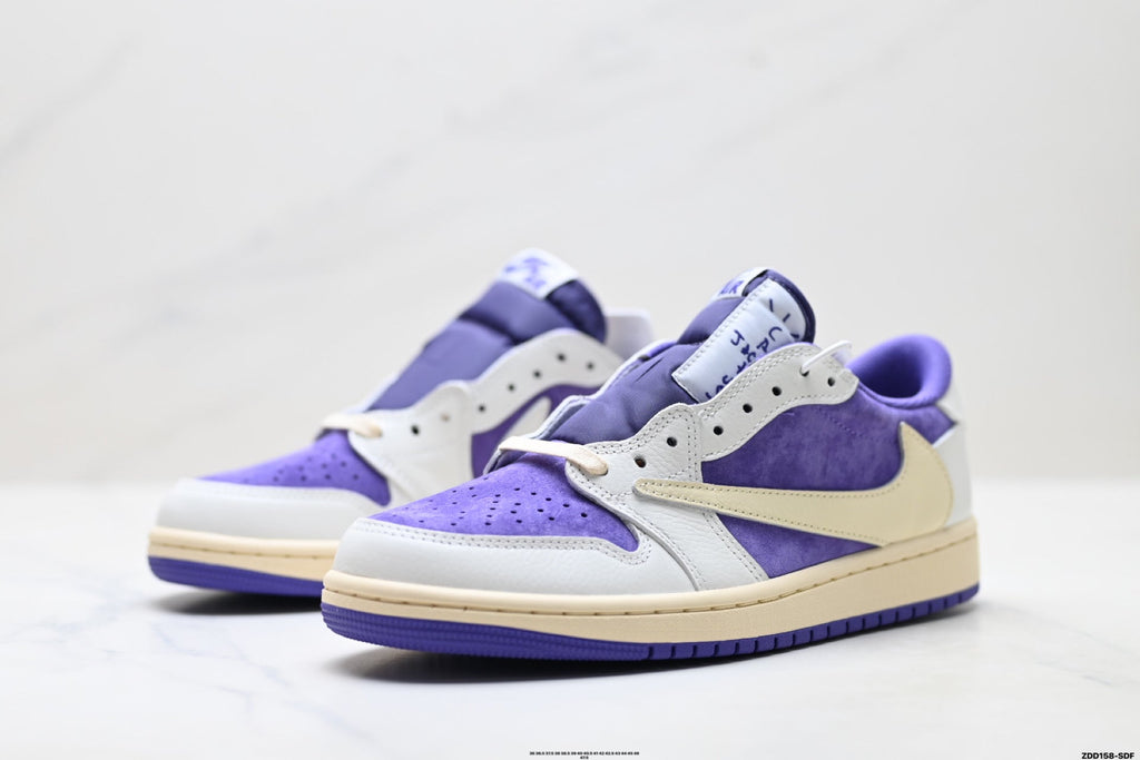 Nike Low-Top Sneakers Purple White Unisex Style 03