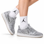 Nike Low-Top Sneakers Silver Monogram Unisex Collaboration Edition Style 11