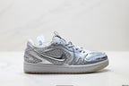 Nike Low-Top Sneakers Silver Monogram Unisex Collaboration Edition Style 11