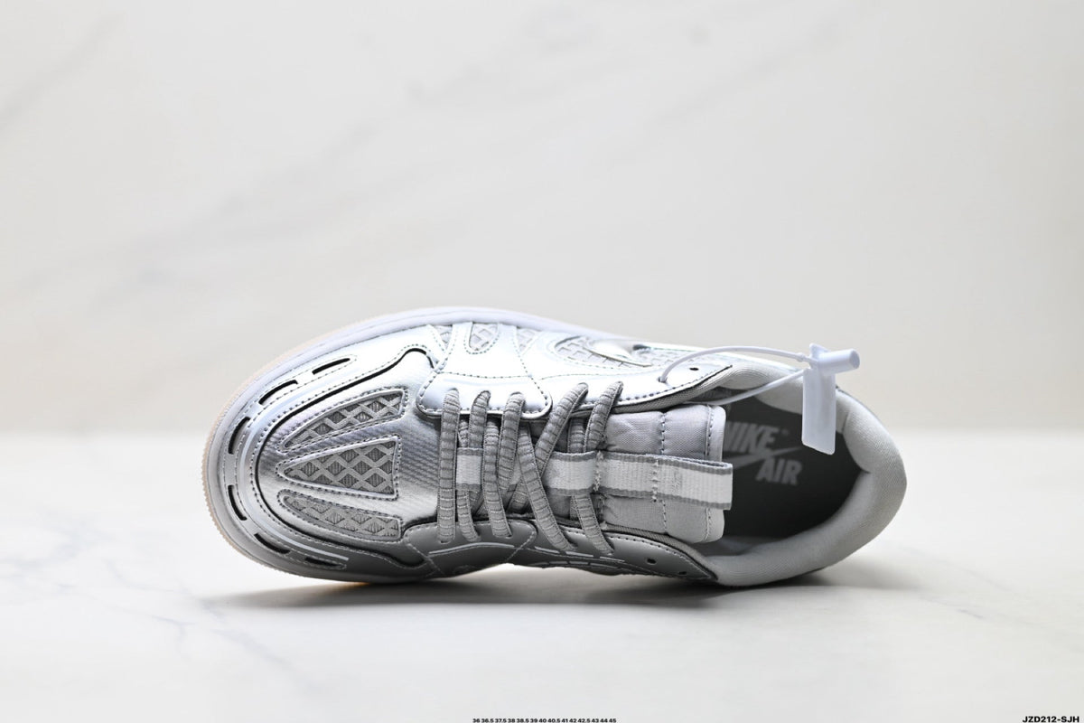 Nike Low-Top Sneakers Silver Monogram Unisex Collaboration Edition Style 11