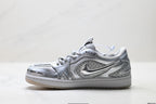 Nike Low-Top Sneakers Silver Monogram Unisex Collaboration Edition Style 11