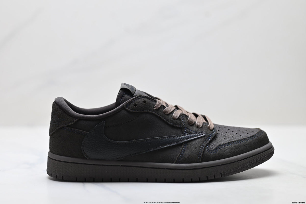 Nike Low-Top Sneakers Triple Black Unisex Style 44