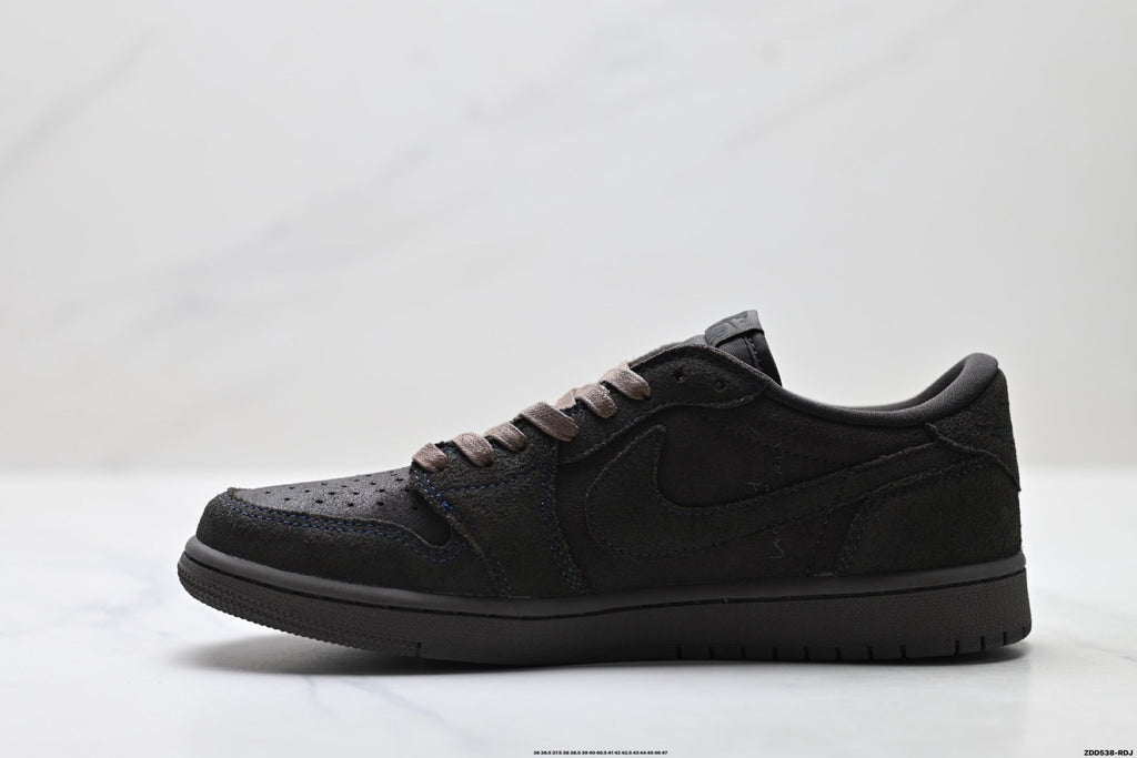 Nike Low-Top Sneakers Triple Black Unisex Style 44