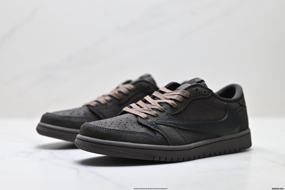 Nike Low-Top Sneakers Triple Black Unisex Style 44