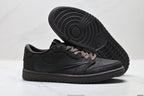 Nike Low-Top Sneakers Triple Black Unisex Style 44