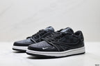Nike Low-Top Sneakers Triple Black Monogram Unisex Collaboration Edition Style 13