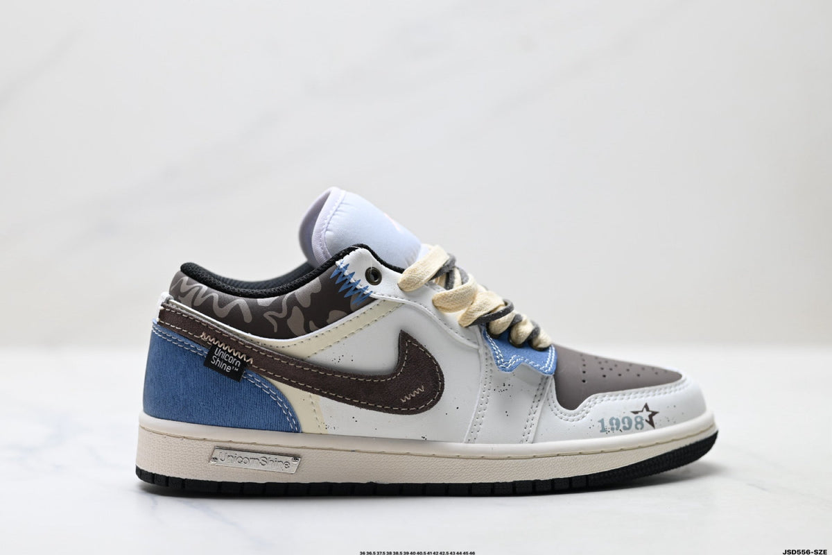 Nike Low-Top Sneakers White Brown Black Unisex Style 17