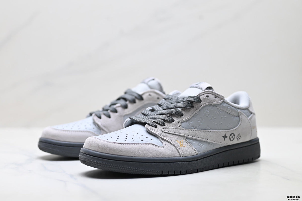 Nike Low-Top Sneakers White Gray Unisex Style 14