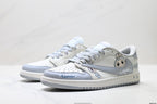 Nike Low-Top Sneakers White Gray Cartoon Unisex Collaboration Edition Style 35