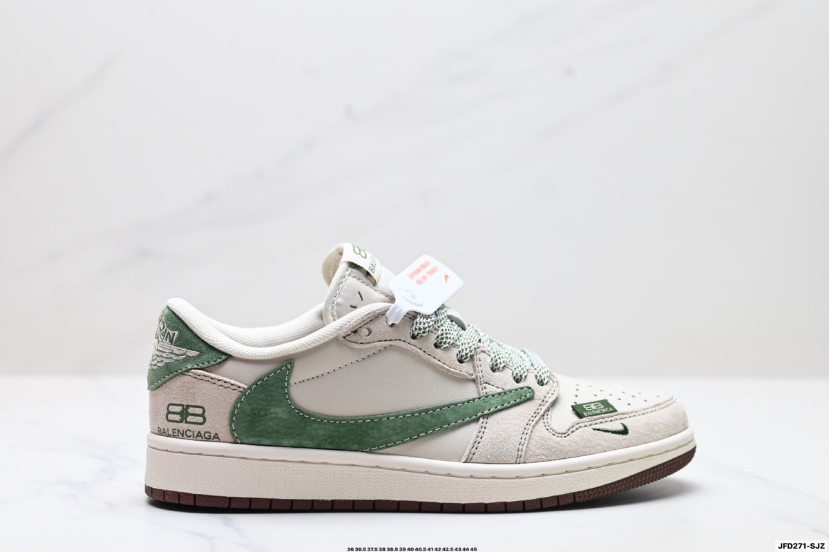 Nike Low-Top Sneakers White Green Unisex Style 04