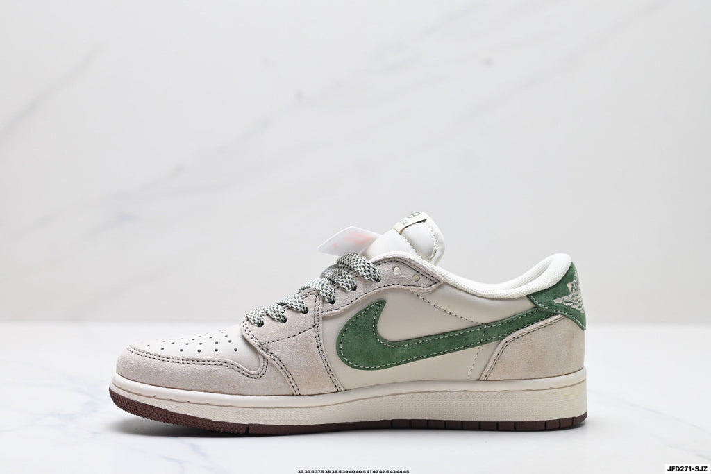 Nike Low-Top Sneakers White Green Unisex Style 04