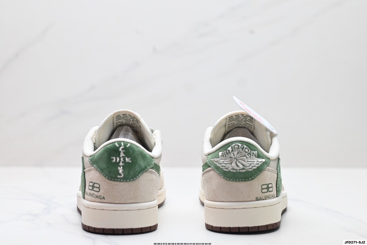 Nike Low-Top Sneakers White Green Unisex Style 04