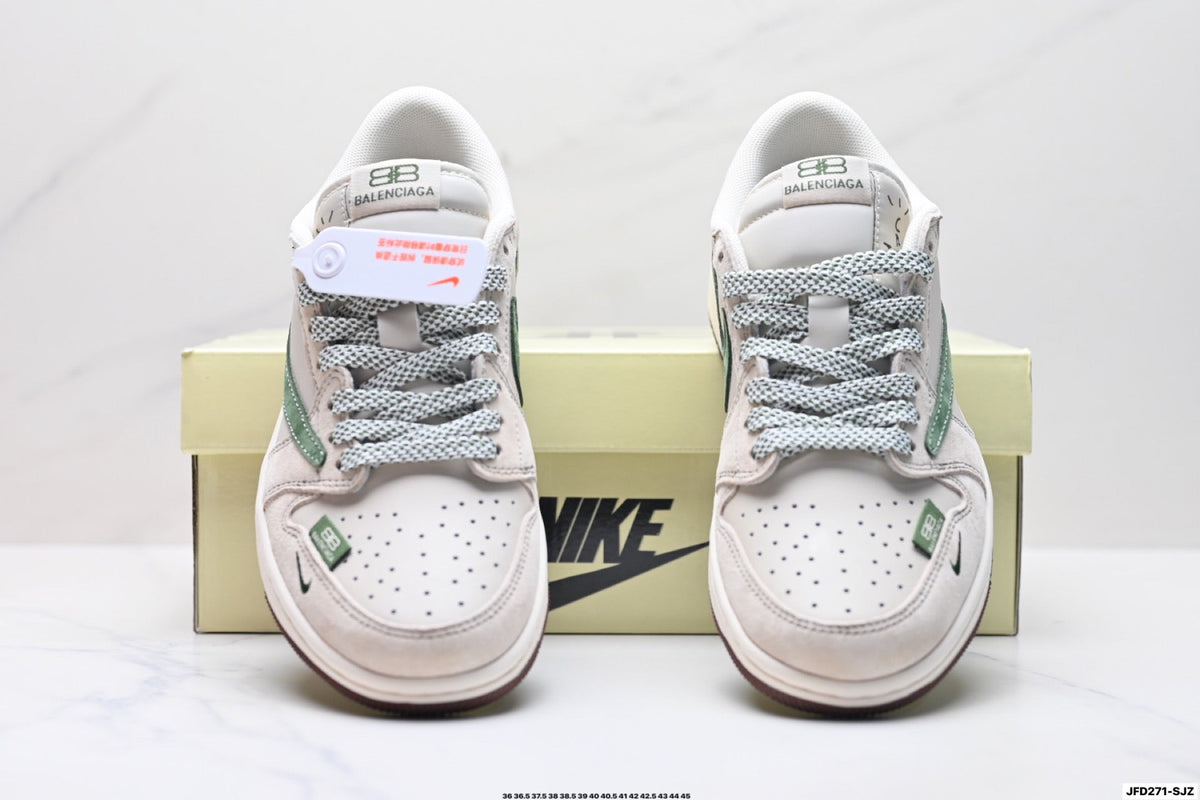 Nike Low-Top Sneakers White Green Unisex Style 04