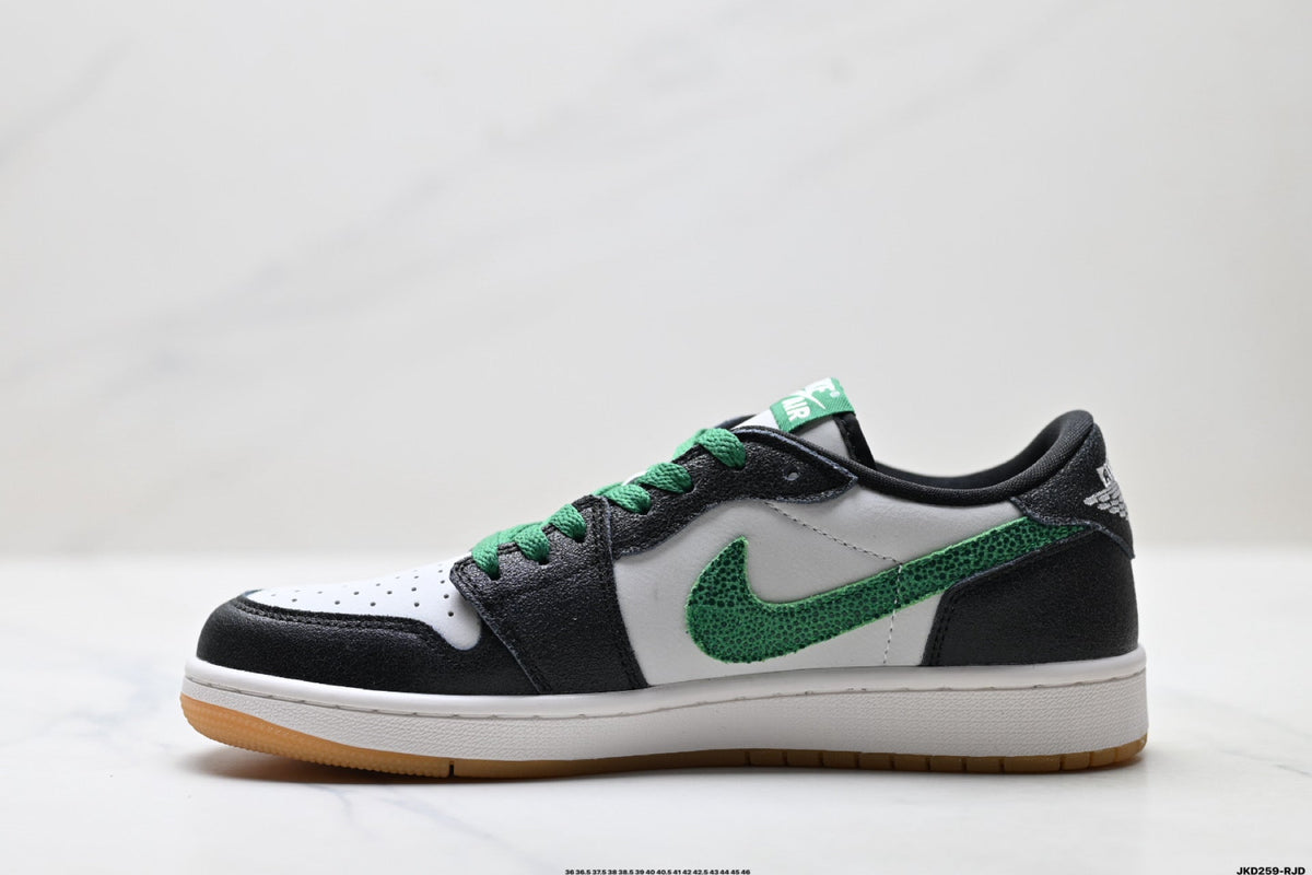 Nike Low-Top Sneakers White Green Black Unisex Collaboration Edition Style 57
